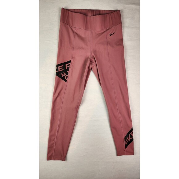 Nike Women's Crop Leggings One Desert Berry/Pink Foam Graphic 7/8 Size Medium - Picture 1 of 10